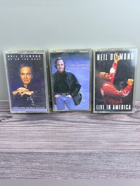 Neil Diamond Cassette Lot of 3 Tennessee Moon Live Up On The Roof